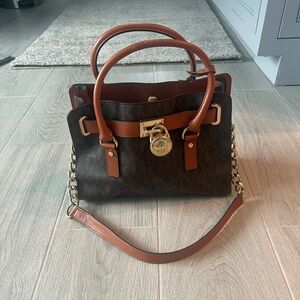 MICHAEL Michael Kors Brown and Tan Satchel